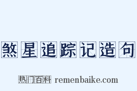 煞星追踪记造句是什么意思的图片